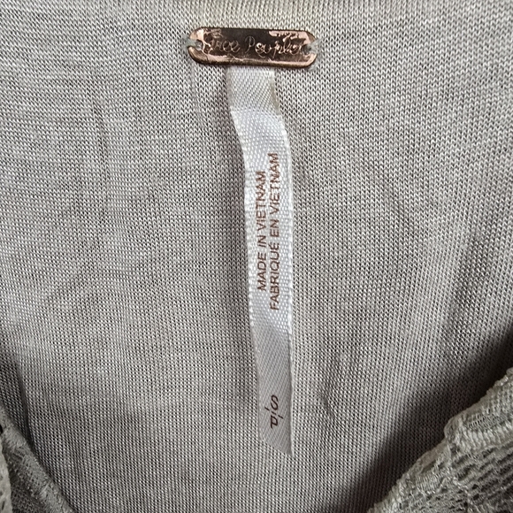 FREE PEOPLE Flocked Velvet Lace Sweetheart Strappy Mini Dress Cream Womens Sz SP - Picture 7 of 12